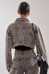 RIZZO STUDDED DENIM JACKET