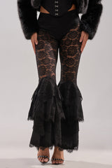 COACHELLA LACE RUFFLE PANTS