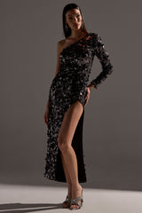 DINNER AND A SHOW SEQUIN MAXI DRESS