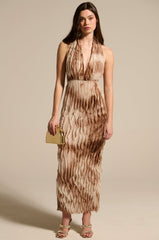 LOOK BUT DON'T TOUCH PRINTED MAXI DRESS