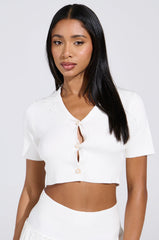 LEMONY EMILY BUTTON DOWN TOP IN WHITE