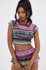 COLORFUL LIFE RUFFLE BLOUSE