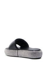 AZALEA WANG SWITZERLAND BLACK RHINESTONE SANDAL