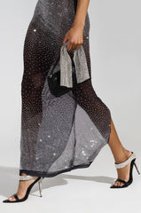 AZALEA WANG TYSSEN BLACK EMBELLISHED STILETTO SANDAL