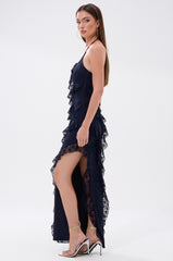 I GOT IT ALL LACE MIDI DRESS IN NAVY