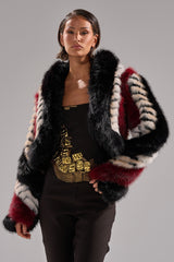 HARD TO FIND PANELED FAUX FUR