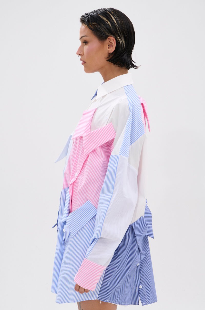 MY BOYFRIENDS SHIRT POPLIN MINI DRESS