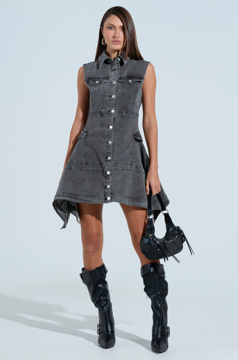 MICHELLE DENIM MINI DRESS