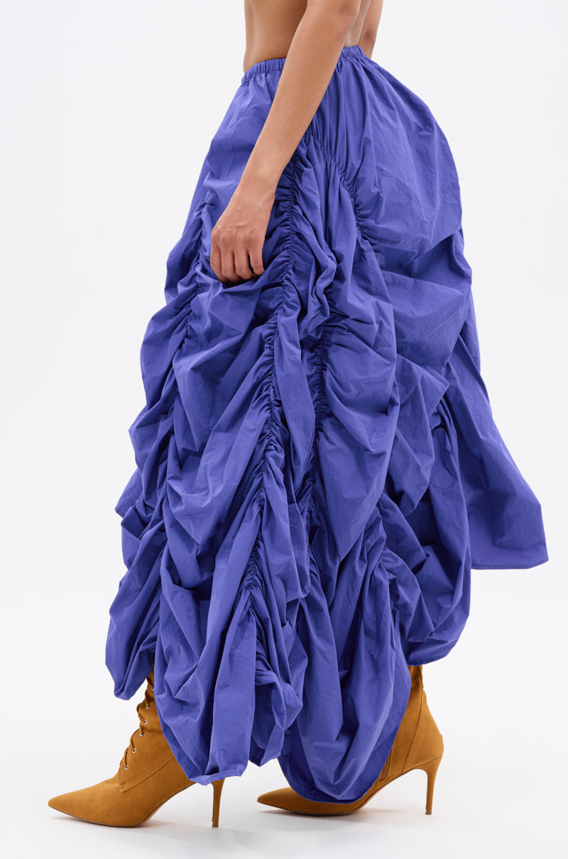 NOT ABOUT IT RUCHED MIDI SKIRT