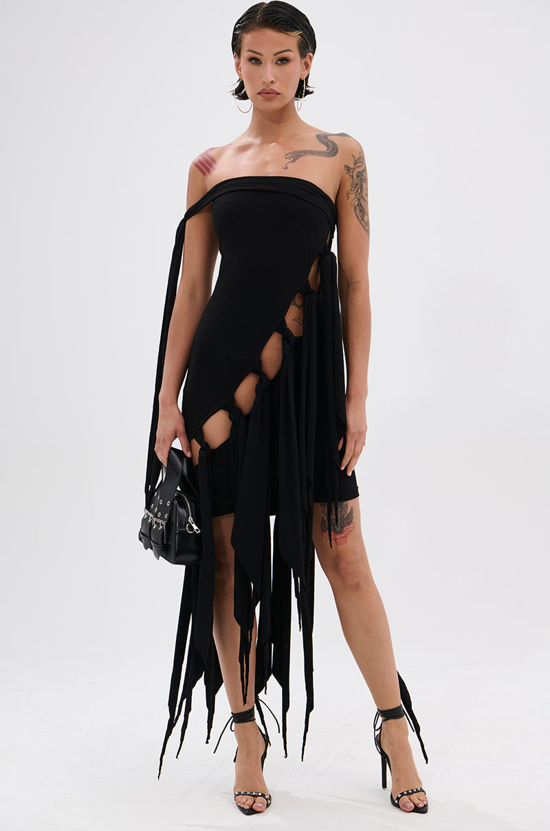 REVERIE MINI DRESS WITH TIES