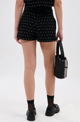 ITS GIVING DENIM RHINESTONE SHORT