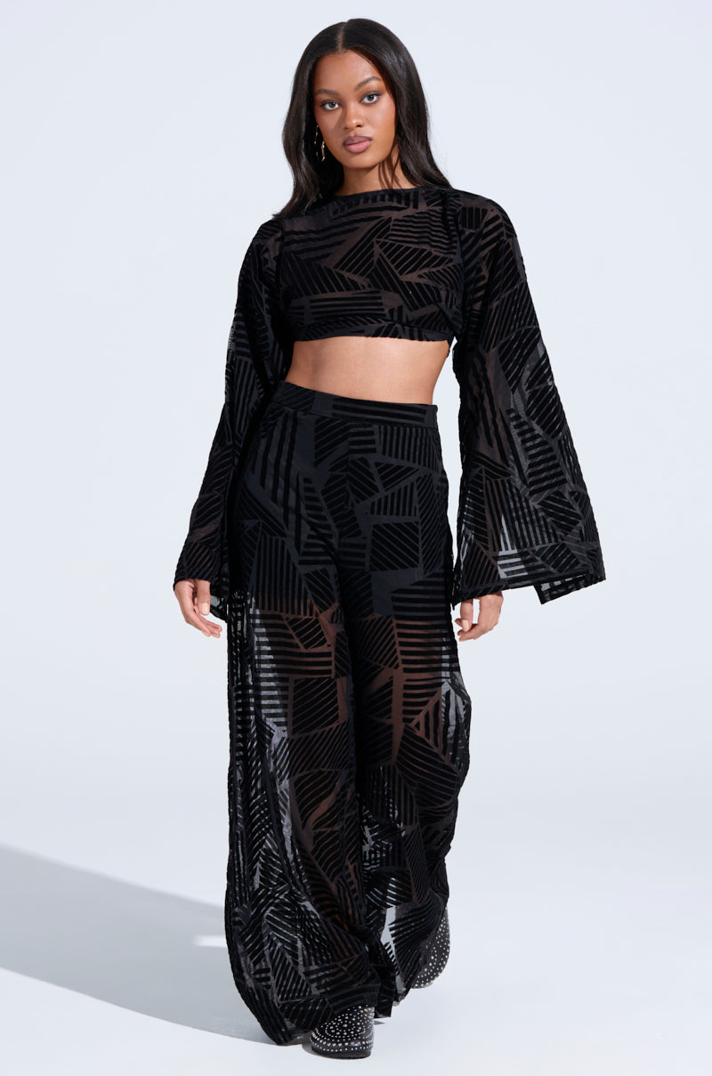 HAVING REGRETS ABOUT YOU SEE THROUGH PALAZZO PANT