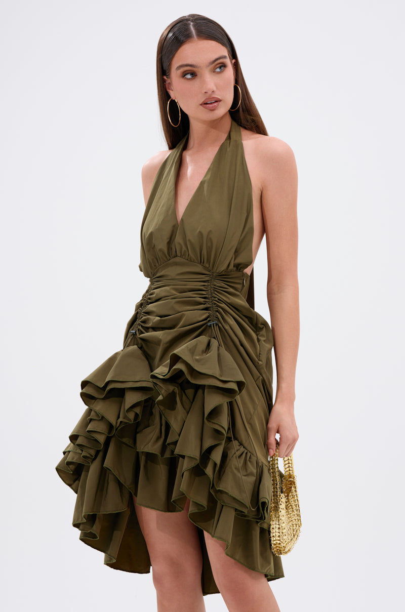 COOL GIRLS CLUB RUCHED MINI DRESS