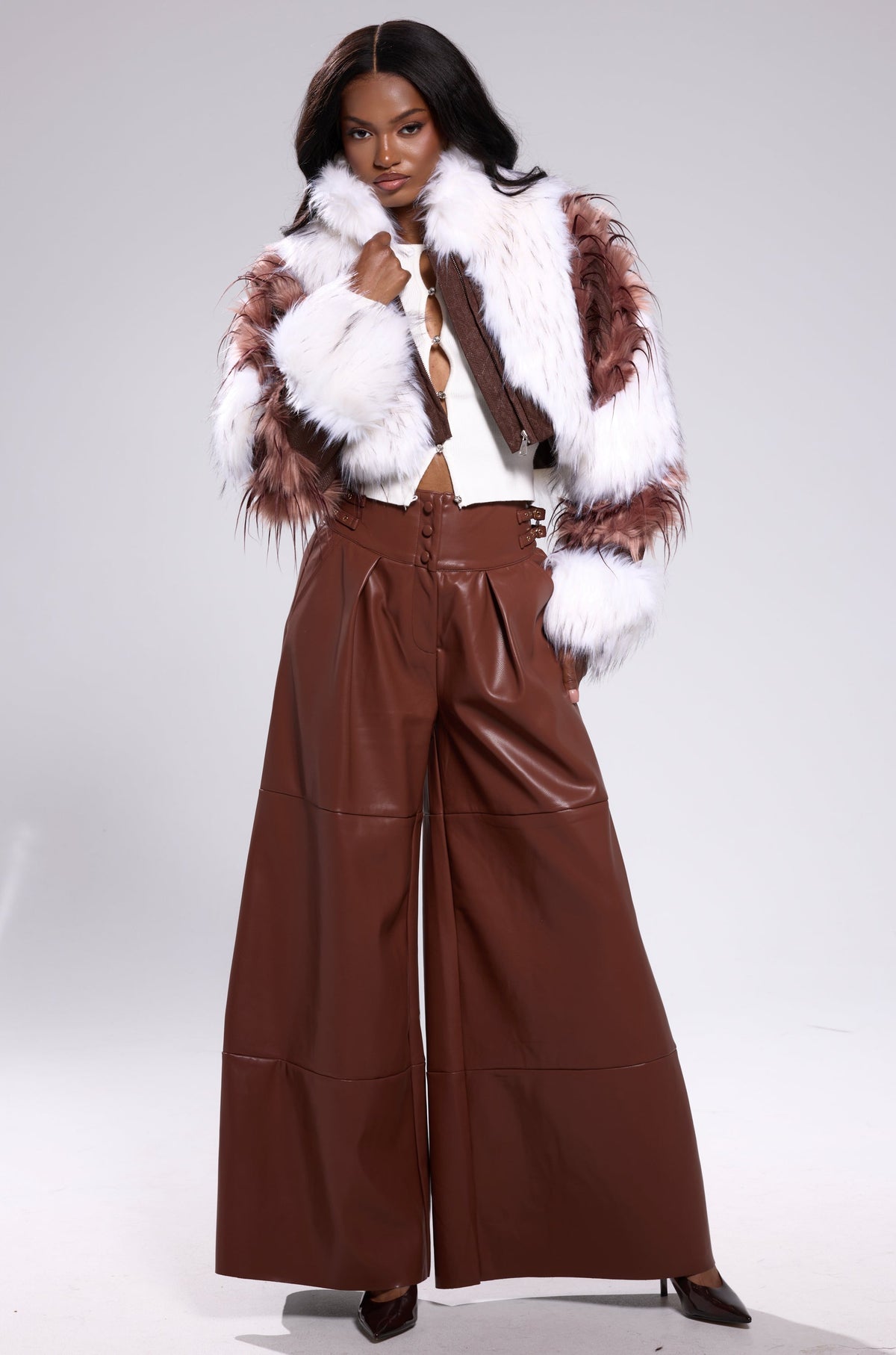 BETTER OFF WITHOUT YOU FAUX LEATHER TROUSER