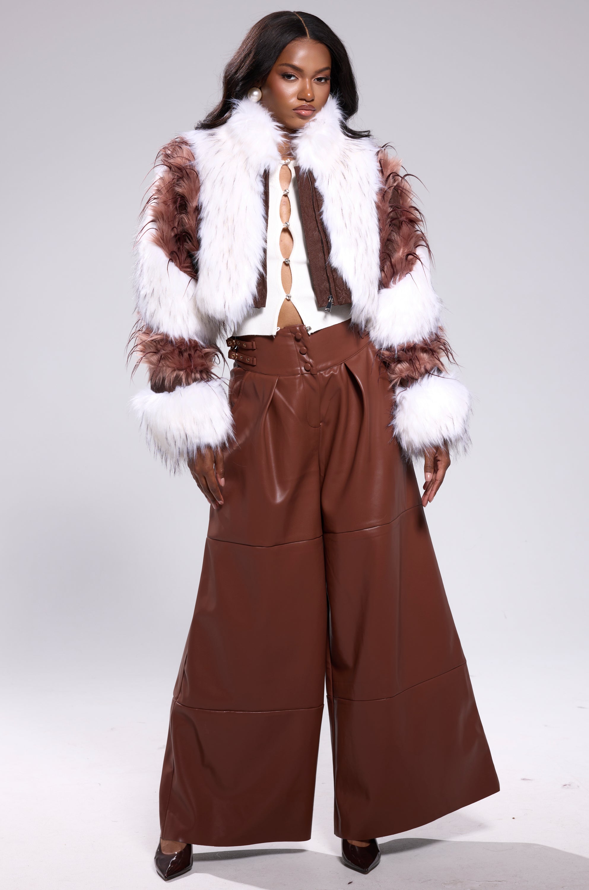 BETTER OFF WITHOUT YOU FAUX LEATHER TROUSER