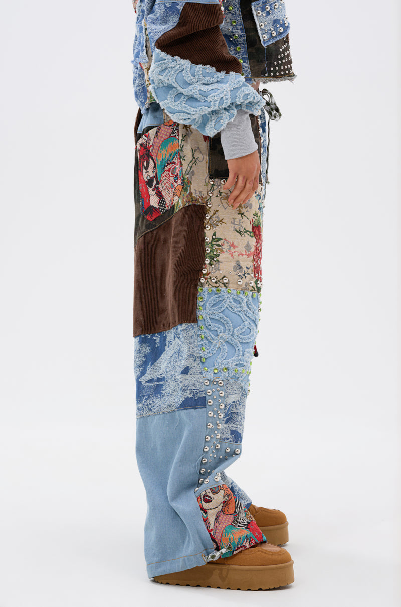 CALL EM CRAZY PATCHWORK JOGGER