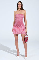 CENTRAL PARK GINGHAM MINI DRESS