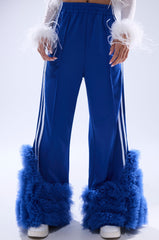 MODERN JAM TRACK PANT WITH TULLE IN ROYAL BLUE