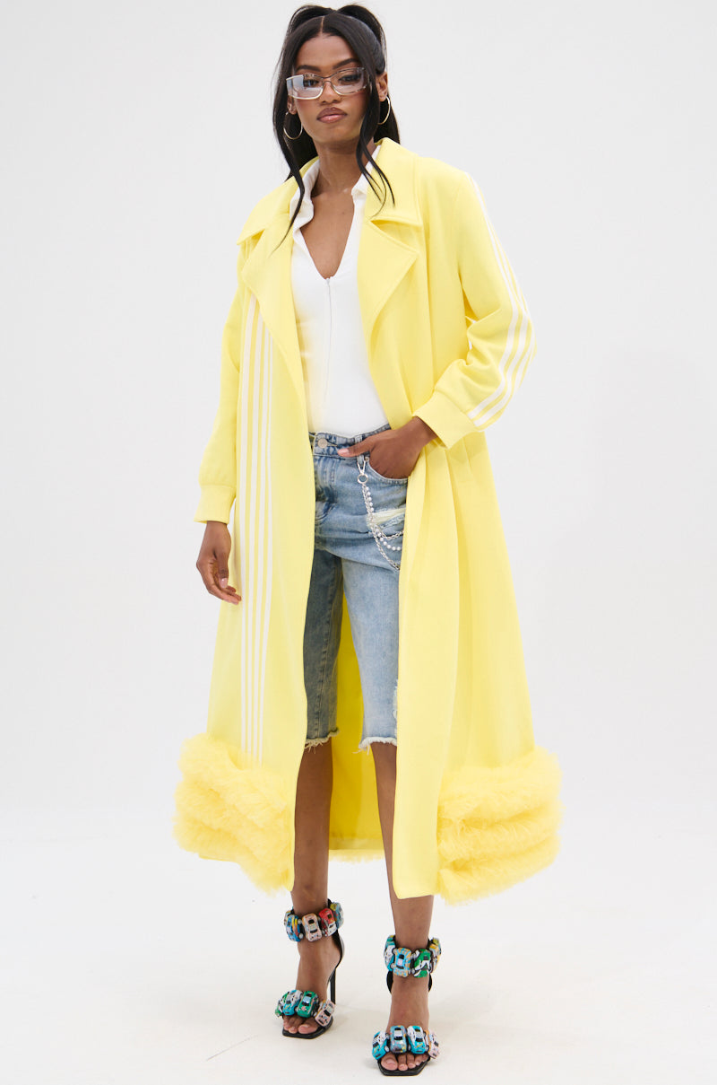 MIMOSA TULLE TRIM TRENCH