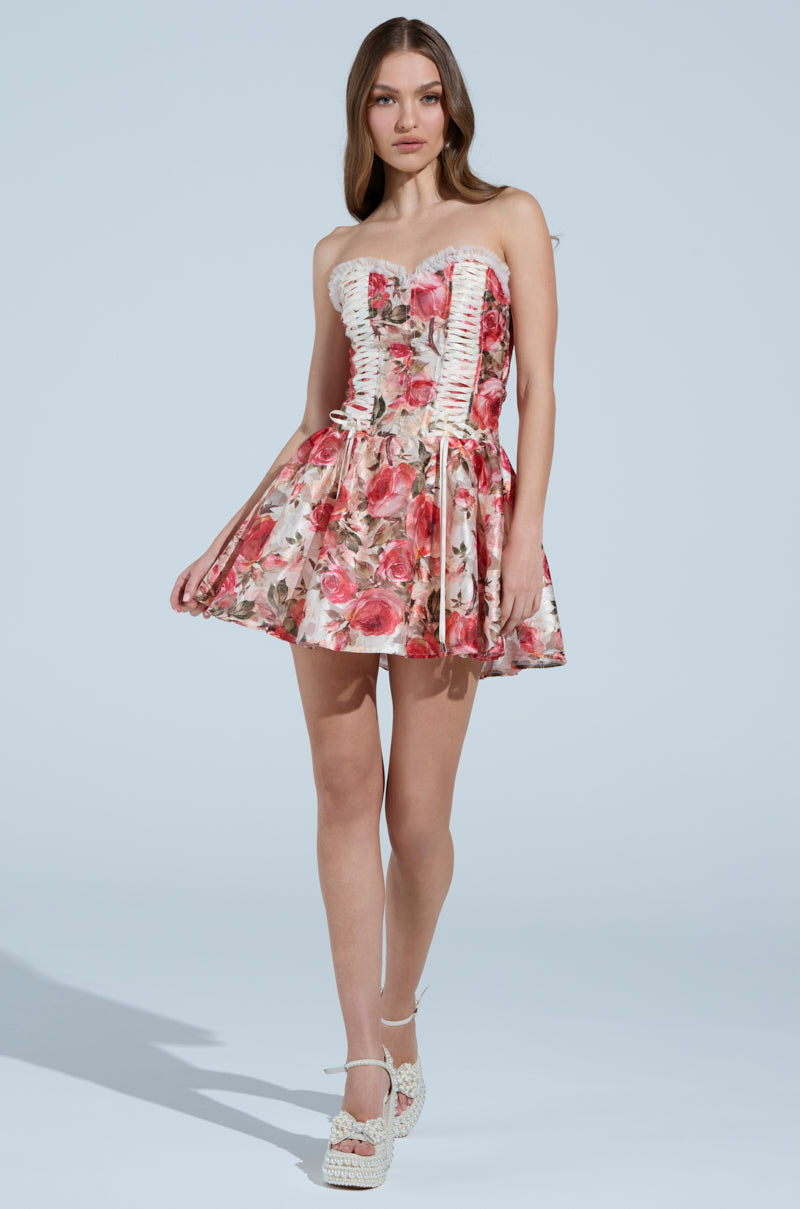 KEEP DREAMIN FLORAL MINI DRESS