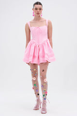 ISSA LOOK MINI DRESS IN PINK