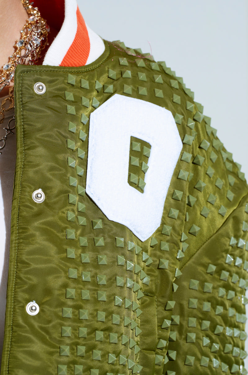 CHILL PILL STUDDED BOMBER