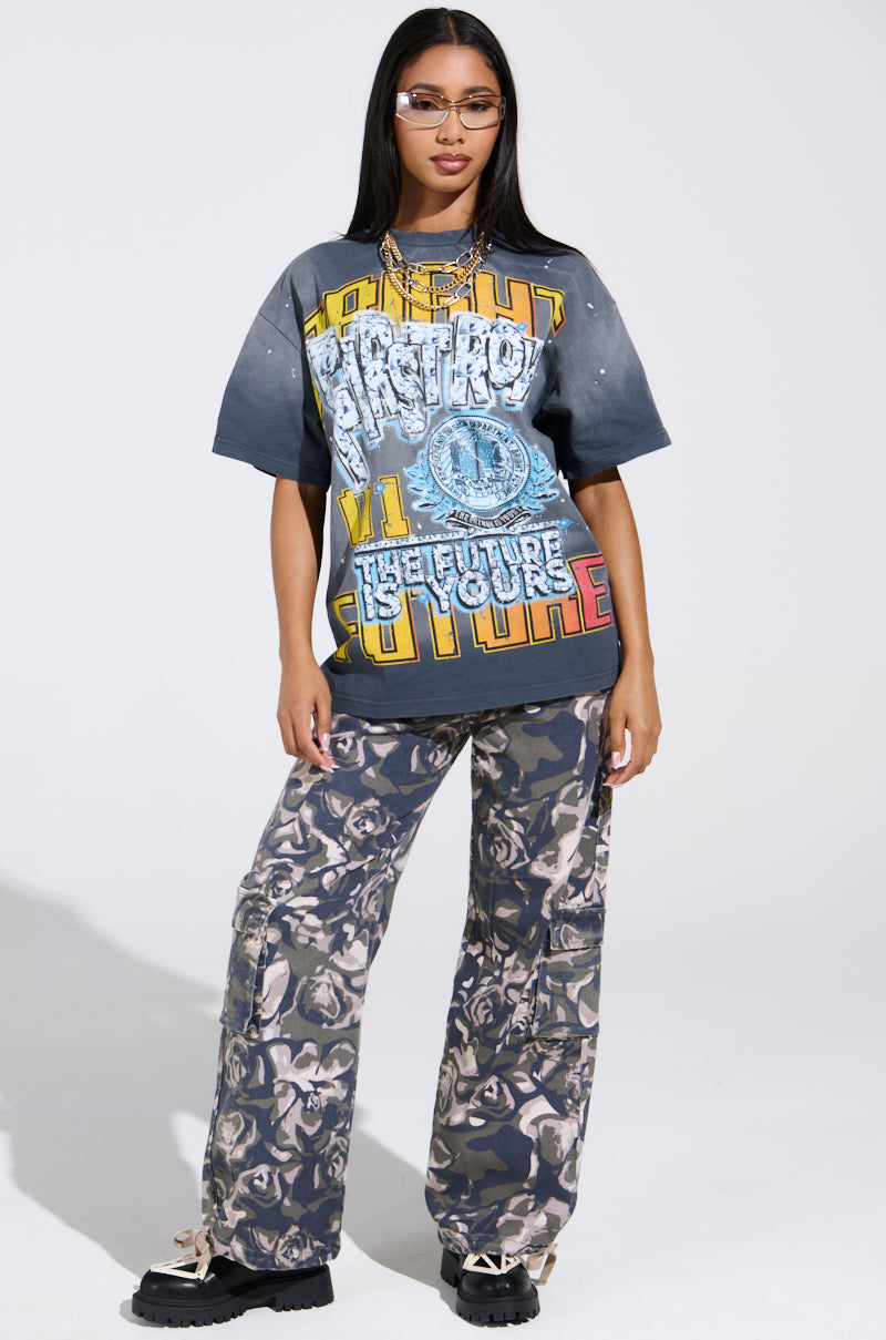 ON TOP OF IT WASHED CAMO JOGGER