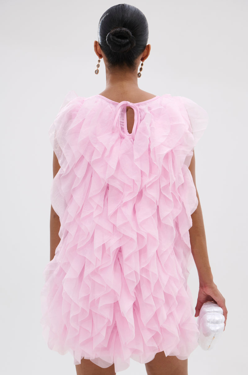 LOVER GIRL RUFFLE MINI DRESS