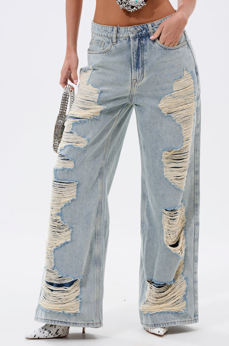 CHILL WITH ME DISTRESSED DENIM