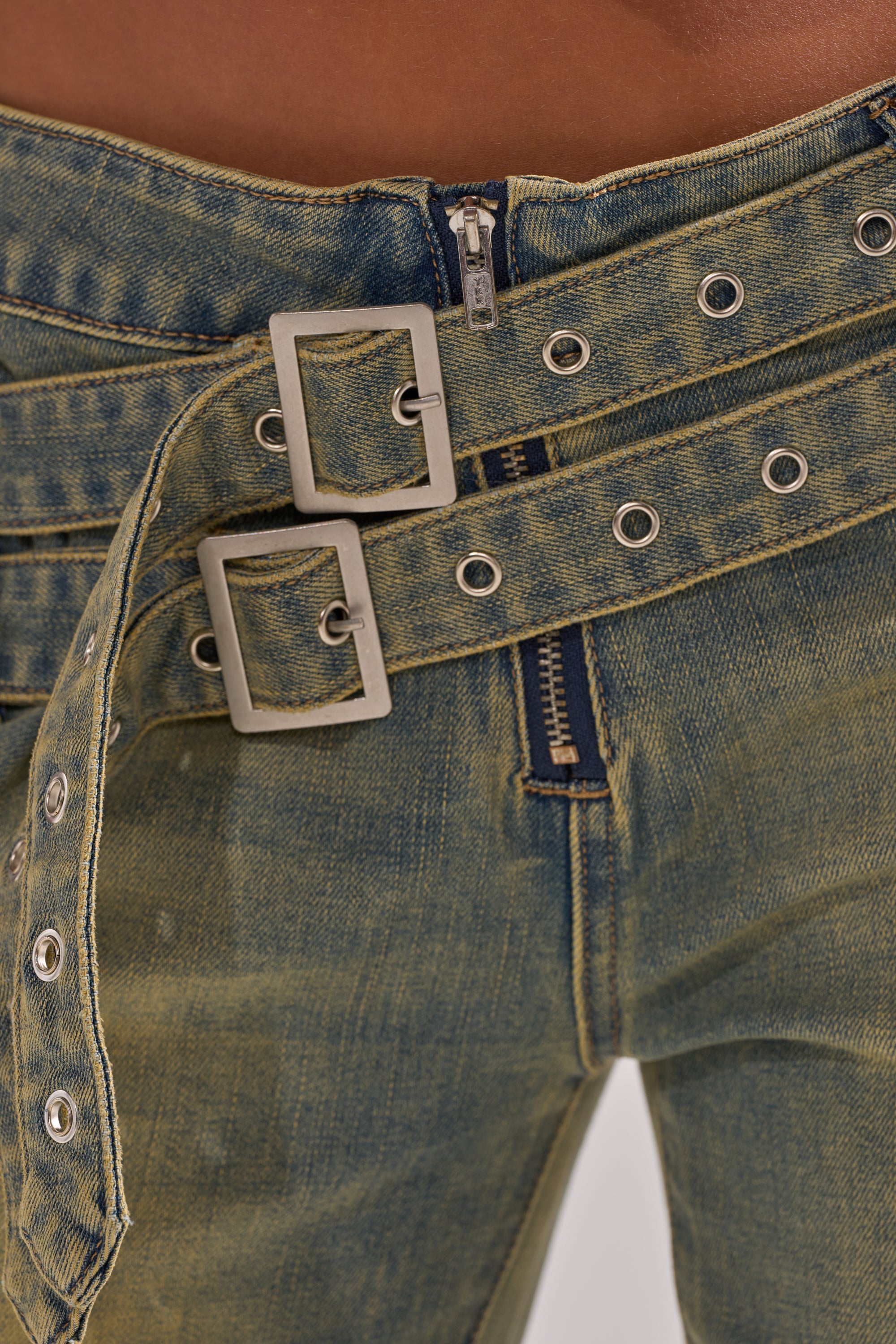 JUST LIKE THAT STRAIGHT-LEG DENIM WITH BUCKLE