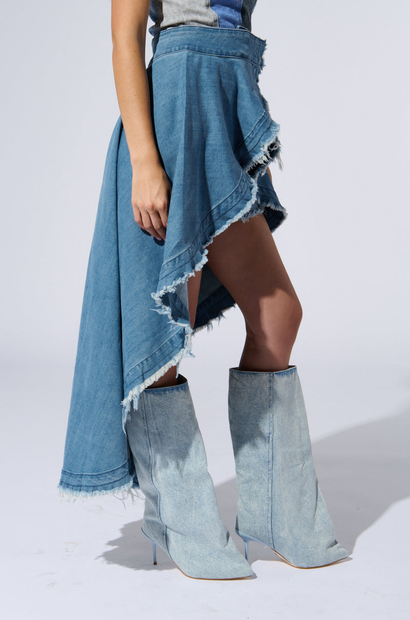 KELSEY OVERLAY WRAP SKIRT BELT