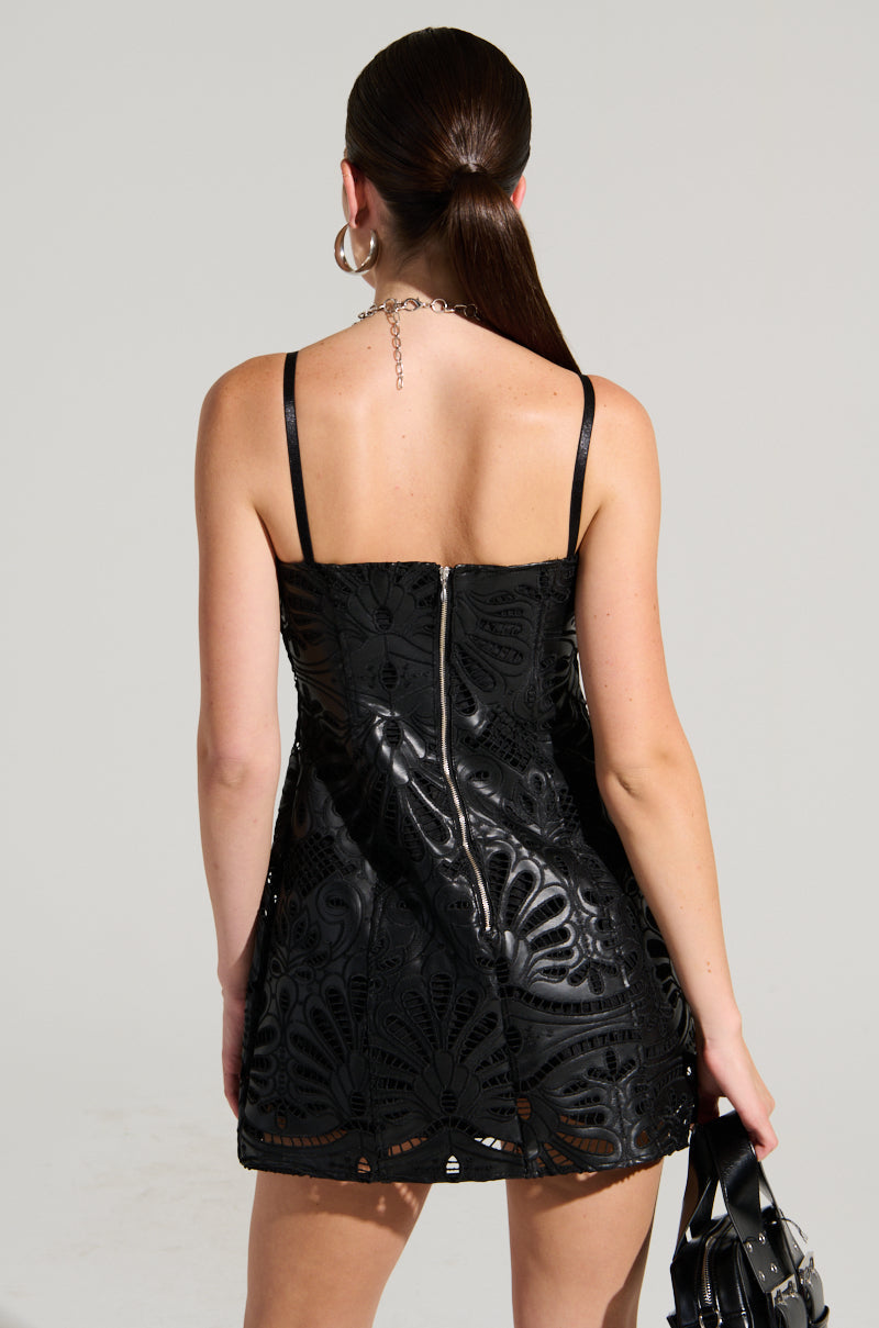 BOUNDLESS LEATHER MINI DRESS