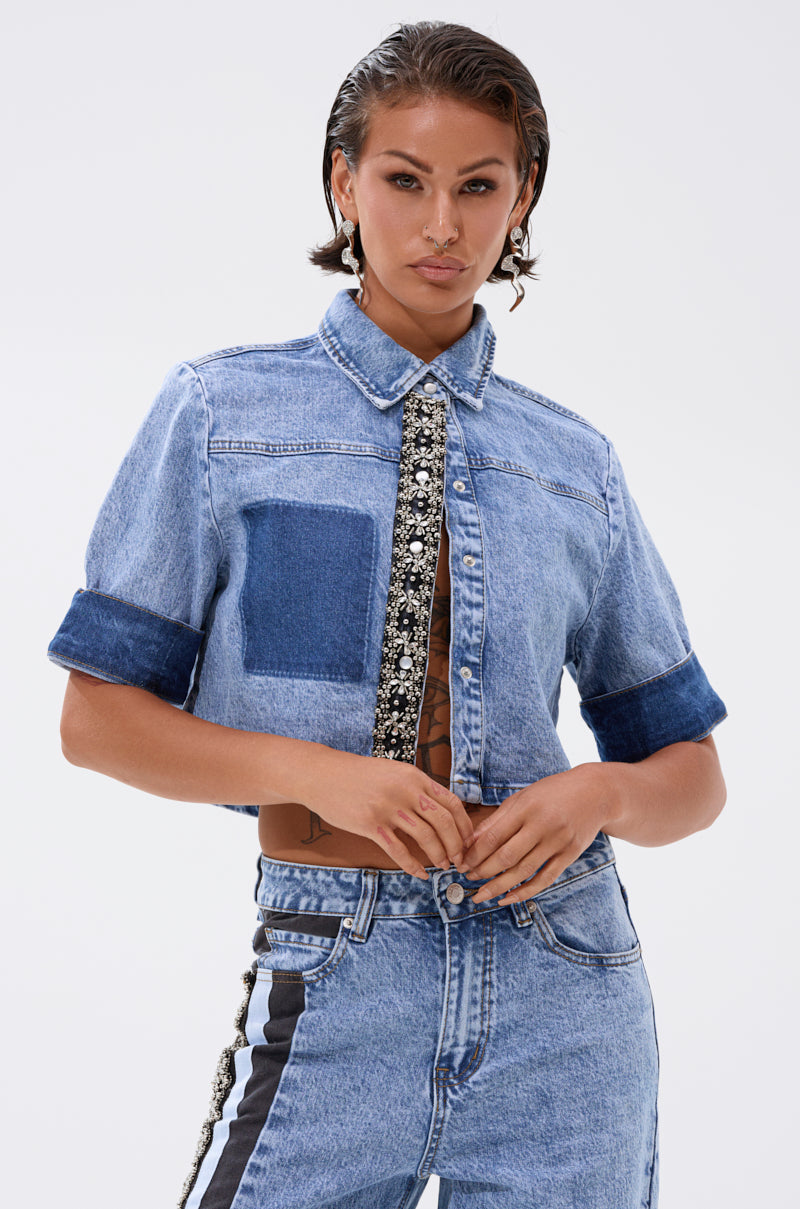 ELEVATED DENIM BUTTON DOWN