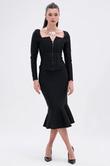 JESSIE BANDAGE MIDI SKIRT