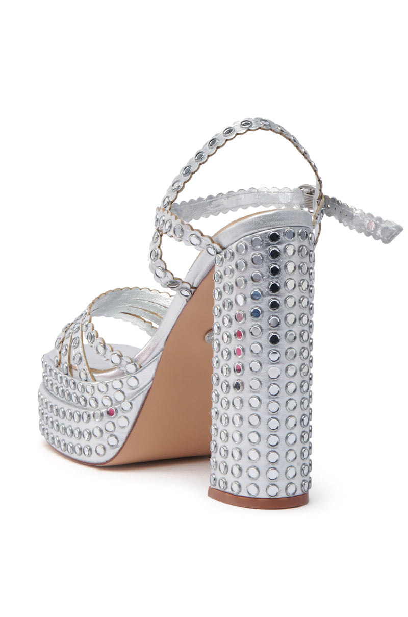 AZALEA WANG BIRCH SILVER EMBELLISHED SANDAL