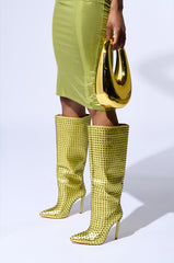 AZALEA WANG CHOLENA GOLD STILETTO BOOT