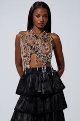 GOTTA LET IT GO RHINESTONE BRALETTE