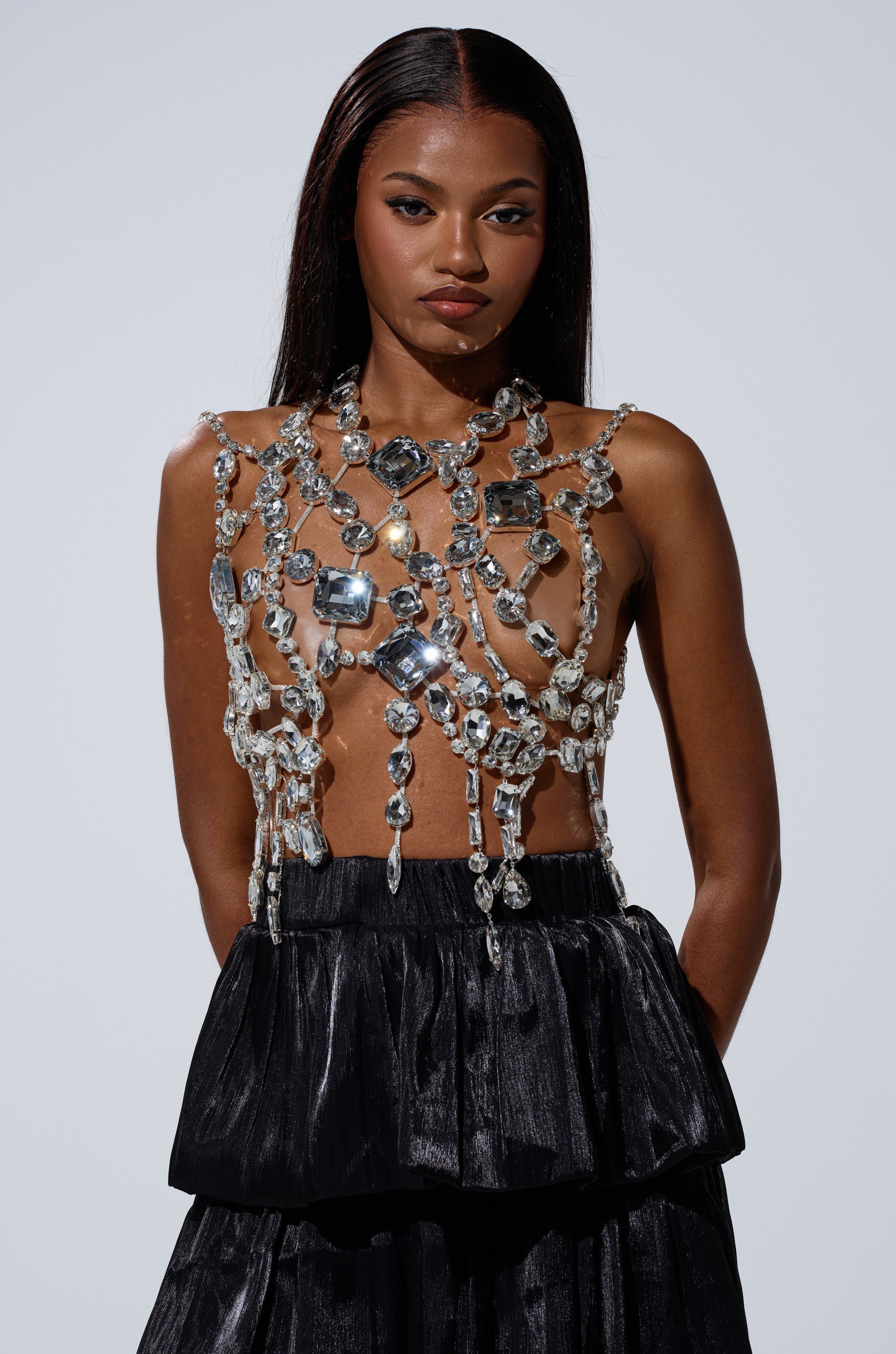 GOTTA LET IT GO RHINESTONE BRALETTE