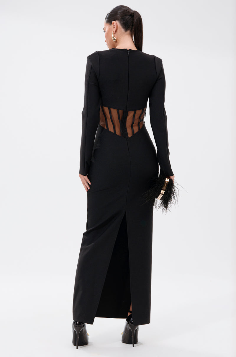 A NIGHT OUT BANDAGE MAXI DRESS