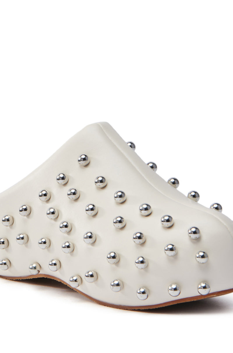 AZALEA WANG DARWIN STUD FLAT CLOG IN BONE