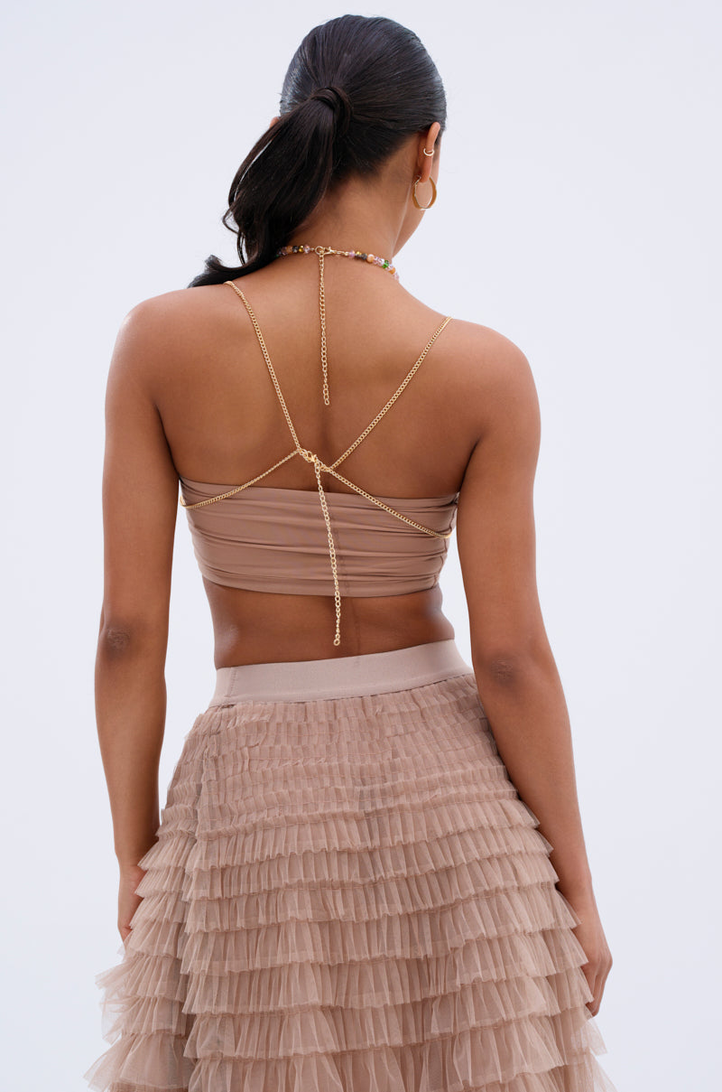 ESMERELDA BEADED CHAIN TOP