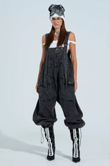 JUST LIKE THAT BAGGY FIT OVERALLS IN GREY