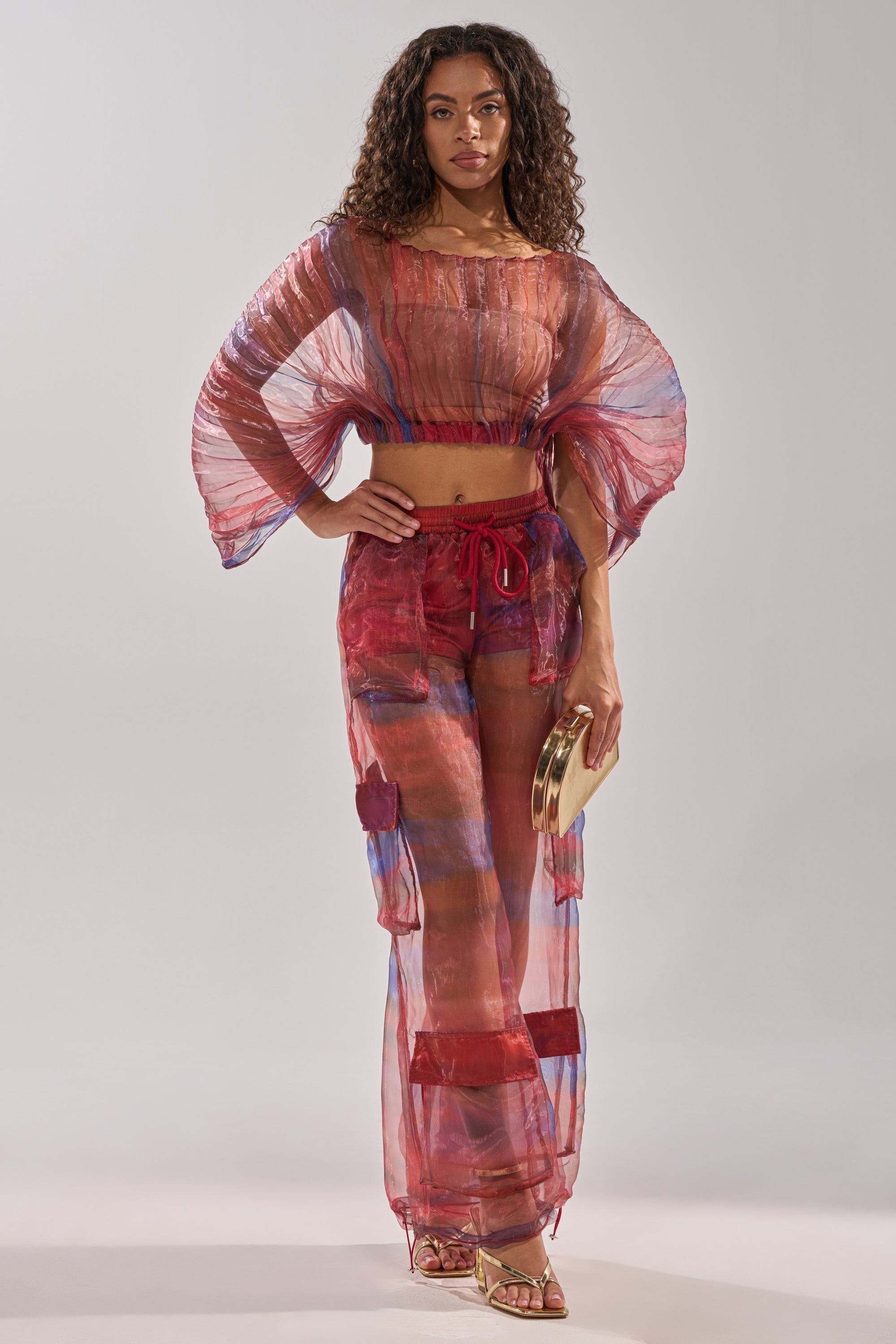 LETS LIVE IN THE MOMENT CHIFFON TROUSER