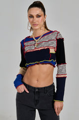REAL ONE PATCHWORK SWEATER