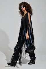 ON THE FRINGE LONG TOP