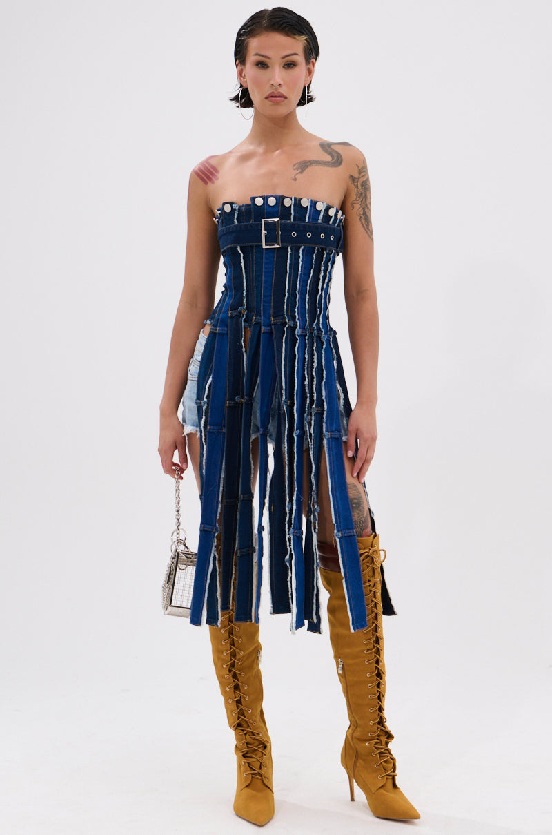 GOT A LOT GOING ON DENIM CORSET