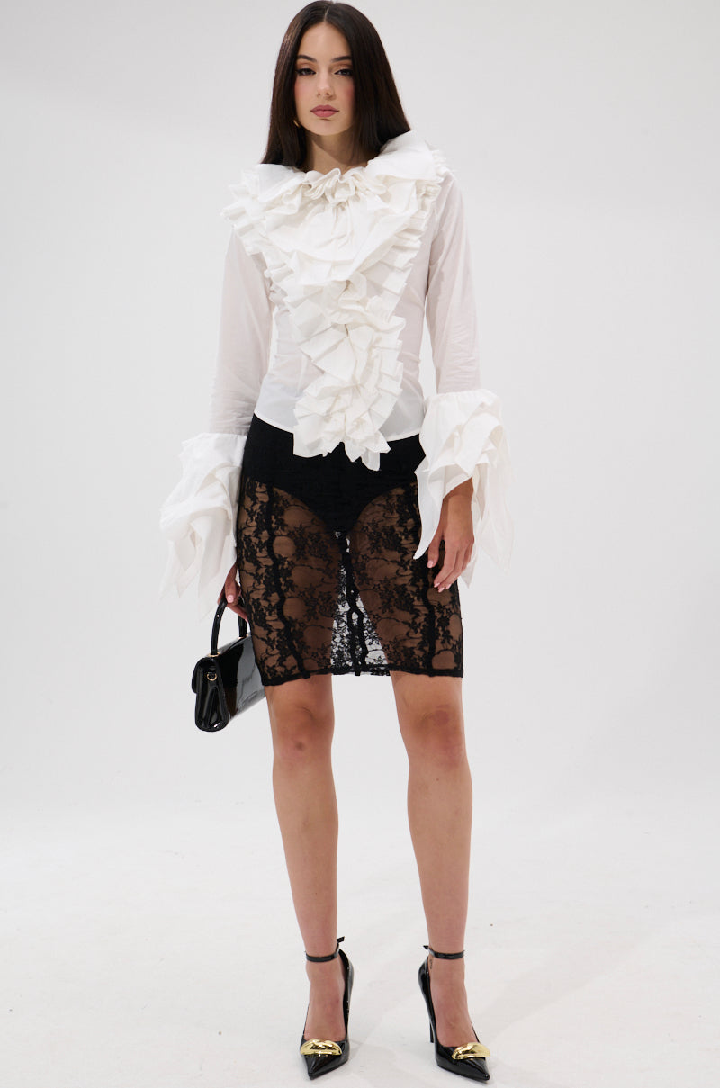 OVER THE TOP RUFFLE BLOUSE