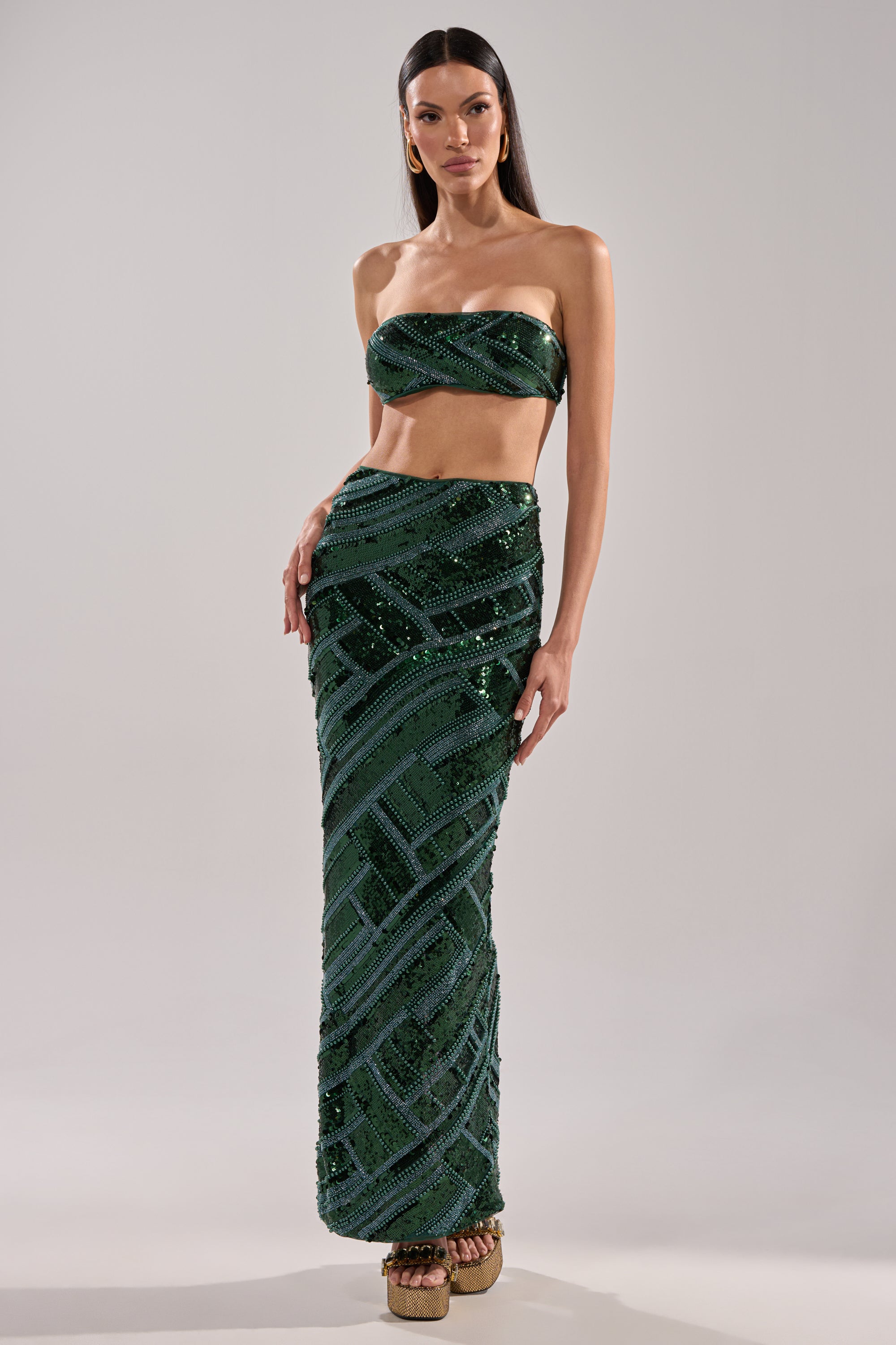 HOTTEST IN THE CLUB SEQUIN MAXI SKIRT