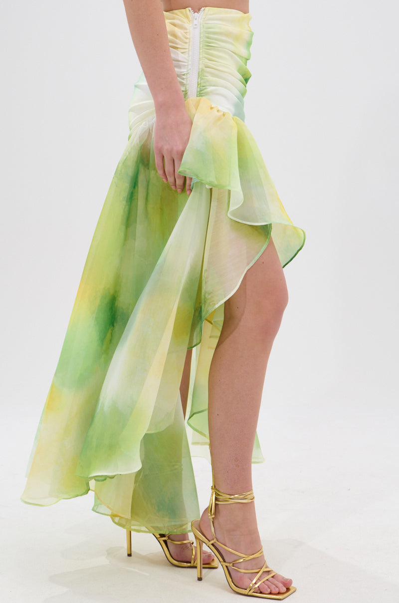 LIMONE CHIFFON MIDI SKIRT