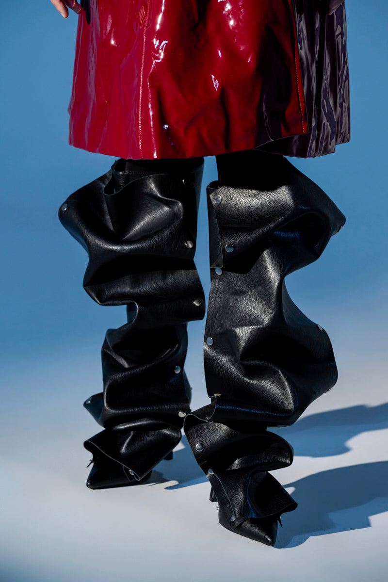 AZALEA WANG IMOGINE BLACK SNAP BOOT